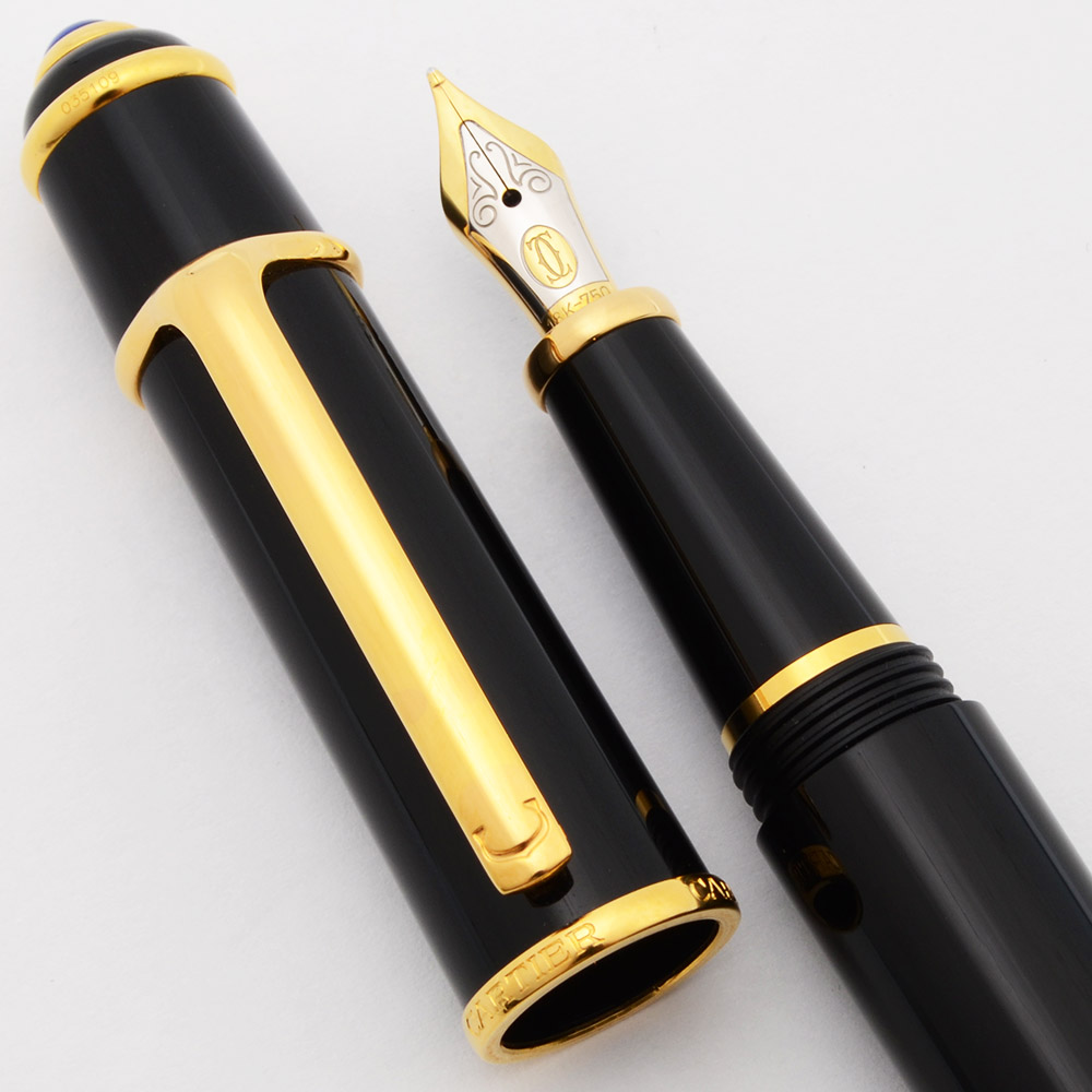 Cartier Diabolo Fountain Pen - Full Size, Black Composite, Gold